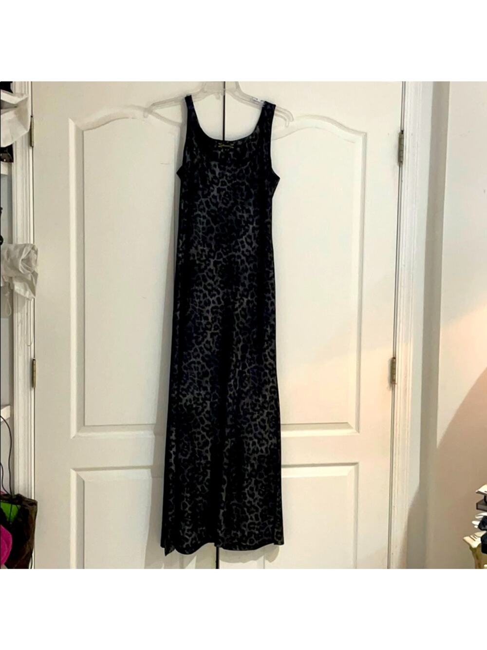 Mesmerize S animal print simple style maxi dress